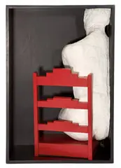 George Segal, Girl on a Chair, 1970, Wood, enamel, and plaster assemblage