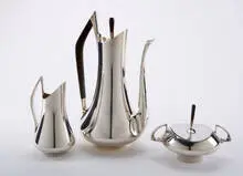 Donald Colflesh, Circa 70 Coffee service (3), Sterling silver, ebony