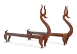 Russel Wright, Rare Fire Deer andirons (2)