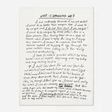 Jonathan Borofsky, What is Dragging Me?, 1986, screenprint on Arches 88
