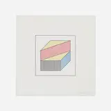 Sol LeWitt, Untitled (from the Twelve Forms Derived From a Cube series), 1984, screenprint in colors on Arches 88