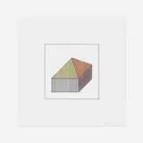 Sol LeWitt, Untitled (from the Twelve Forms Derived From a Cube series), 1984, screenprint in colors on Arches 88