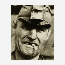 Jack Delano, Bootleg Coal Miner near Pottsville, PA, 1938, vintage gelatin silver print