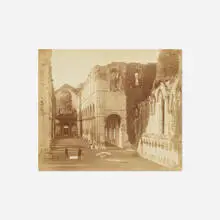 Roger Fenton, Fountain Abbey, the Nave, 1854, salted paper print
