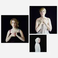 Lydia Panas, Figs; Pink Cake; Reanna (three works from the Falling From Grace series), c-print mounted to Cintra, c-print mounted to foam core,