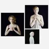 Lydia Panas, Figs; Pink Cake; Reanna (three works from the Falling From Grace series), c-print mounted to Cintra, c-print mounted to foam core,