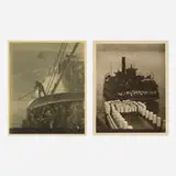 Alfred Stieglitz, Nearing Land; The Ferry Boat (two works from the Camerawork series)