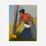 Herman Maril, Farm Woman, oil on canvas