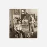 Nickolas Muray, Frida Painting "Me and My Parrots", c. 1939, platinum print