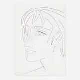 Françoise Gilot, Intense Young Man, c. 1997, graphite on paper
