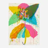 Walasse Ting, Star Umbrella, 1967, lithograph in colors
