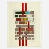Lisa Sigal, Untitled (Brick), mixed media and collage on paper