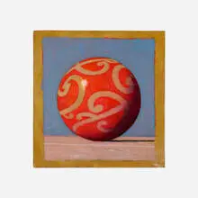 1st Maori with Border by John Gibson, 1998, oil on panel, sold Sep 2021