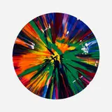Circle Spin Painting by Damien Hirst, 2009, acrylic on paper, sold Sep 2021
