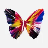 Butterfly Spin Painting by Damien Hirst, 2009, acrylic on paper, sold Sep 2021