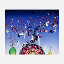 Chiho Aoshima, Japanese Apricot 3 - Sinking in a world of blue, 2007, photograph mounted to aluminum under Plexiglas