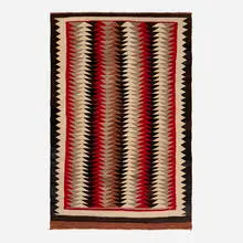Emmi Whitehorse, Eye Dazzler rug, c. 1925, hand-woven wool