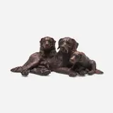 Black Forest, Entlebucher Mountain Dog and Puppies sculpture, c. 1890, carved and varnished wood