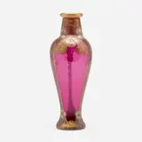 Mont Joye, Cameo vase, c. 1900, acid-etched and enameled cameo glass with gilding