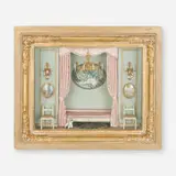 Narcissa Niblack Thorne, Miniature Room, 18th Century Style, c. 1940, fabric, needlepoint, wood, glass, plastic, painted and gilt wood