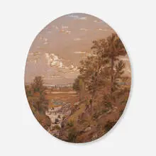 William Rickarby Miller, View of the Narrows from Harbor of Hoboken, N.J., 1858, watercolor and gouache on board