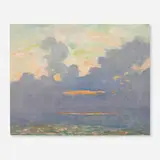 William Langson Lathrop, Sunset at Sea, Montauk, Long Island, 1937, oil on Masonite