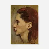 Raphael Soyer, Head, 1949, oil on Masonite