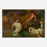 Frederick Stuart Church, Boy and Swan Fantasy (after Arthur Wardle), 1900, oil on canvas