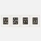 Günther Förg, Strukturen (portfolio of four works), 1988, lithograph on paper