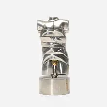Mini David by Miguel Ortiz Berrocal, 1969, nickel-plated Zamak, gold-plated brass, sold Feb 2014