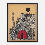 Robert Smithson, Dark Sister, 1961, gouache on paper