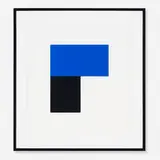 Blue with Black II by Ellsworth Kelly, 1972-74, screenprint on Special Arjomari paper, sold Feb 2014