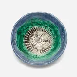 Sea-Urchin bowl by Pablo Picasso, 1955, glazed earthenware with engobe decoration and enamel, sold Feb 2014