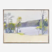 Fishing Access by Wolf Kahn, oil on canvas, sold Feb 2014