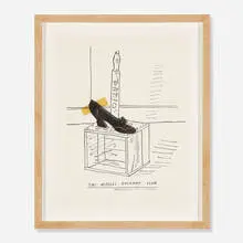 The Marcel Duchamp Club by Ray Johnson, c. 1973, ink on paper with collage, sold Feb 2014