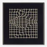 Grille by Victor Vasarely, 1958-1960, acrylic on board mounted to lacquered wood, sold Feb 2014