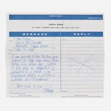 Untitled (letter) by John Cage, 1986, ink on paper and carbon copy, paper, sold Feb 2014