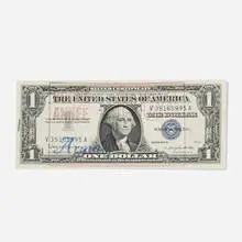 Arman, Dollar Bill, 1964, screenprint on U.S. currency