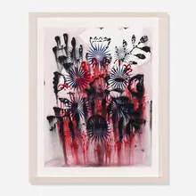 Philip Taaffe, Untitled, 1995, ink, watercolor and gouache on paper
