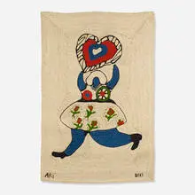 Untitled by Niki de Saint Phalle, 1980, woven jute, sold Feb 2014