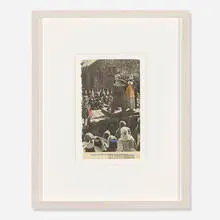 Untitled (Scarlet Letter) by Ray Johnson, c. 1973, printed paper with ink, sold Feb 2014