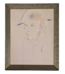 Julius Caesar Ibbetson, Untitled, pencil 55 x 35cm; A WWI SOLDIER Coloured crayon 61 x 47cm (2)
