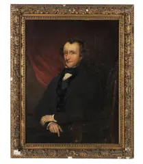 Frederick Yeates Hurlstone, Sir William Eden, 6th Baronet of West Auckland and Lady Elfrida Eden; portraits, a pair, oil on canvas