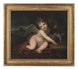 Richard Cosway Ra, Portrait of a child as Cupid, oil on canvas