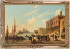 Josef Püttner, The Doge's Palace, oil on canvas