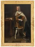 Sir Godfrey Kneller, Portrait of King George II, when Prince of Wales (1683-1760), full-length, in robes of state and wearing the collar of the Garter, oil on canvas