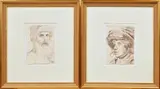 Italian School, Pair of Old Master drawings, graphite on paper