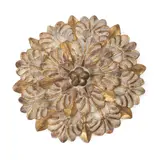 French Carved Wood Ceiling Boss, 19th century, composed of intricately carved tiered palmettes, dia. 17 in.