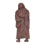 Russian Carved Polychrome Saint, 18th century,