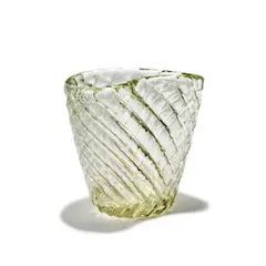 Cristallo Incrociato Vase by Flavio Poli, for Seguso Vetri d'Arte, blown glass, remnants of paper label 'SEGUSO MURANO, offered May 2023